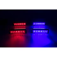 Nouvelles feux stroboscopiques de toit pour deux véhicules, 6 LED, rouge, bleu, jaune, blanc, 12V, clignotants de calandre, ajustement universel tout-terrain
