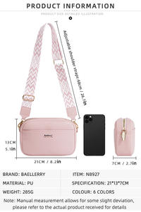 Baelelry女性用新ショルダーバッグ流行の新しいクロスボディバッグ女性用大容量PU - Product Image 2