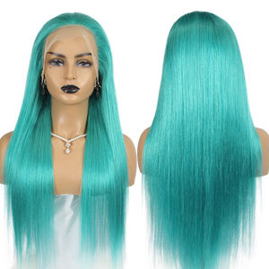 Spedizione Rapida <span class=keywords><strong>Parrucca</strong></span> di Alta Qualità in <span class=keywords><strong>Turchese</strong></span> Chiaro, Parrucche Frontali in Pizzo HD Naturali Originali 100% Capelli Umani in Offerta - Product Image 1