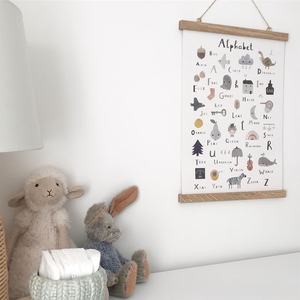 Alfabeto inglés de estilo nórdico para niños, imagen colgante cognitiva decorativa, Fondo de foto de Educación Temprana, pared de salón - Product Image 1