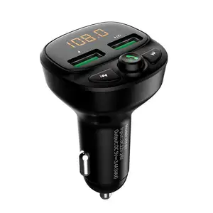 General QC3.0 Car Extreme Speed Charger BT5.0 Handsfree Call Mp3 Player TF U-Disk Bluetooth Connection FM Transmitter with CNC D