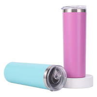 Gobelets à eau droits isolés incassables et durables Gobelet à vin réutilisable écologique 20oz avec couvercles et pailles