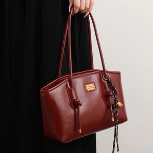 Bolso Tote Rojo Elegante para Mujer, Gran Capacidad, Cierre de Cremallera Horizontal Cuadrado, Uso Diario, Todas las Temporadas, Estilo Otoño 2025 - Product Image 2
