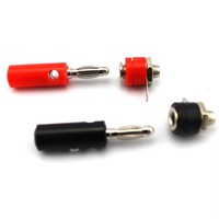 Prise banane 4 mm avec vis de fixation et connecteur empilable pour amplificateur et haut-parleur, lot de 4, prix pour 5 ensembles