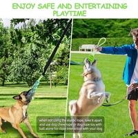 Jouet pour chien en corde élastique avec balle à mâcher en TPR et jouets interactifs interchangeables pour tirer la corde