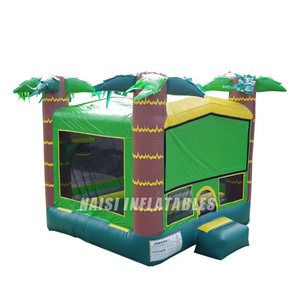 Castillo Inflable Tropical con Palmeras, Brincolines para Fiestas Infantiles, Trampolín, Globos, Productos Inflables Económicos para Alquilar - Product Image 3