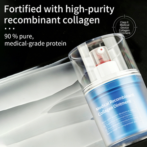 <span class=keywords><strong>Pommade</strong></span> au collagène humain recombinant de type III de qualité médicale 50g – Baume facial réparateur pour les dommages cutanés et la cicatrisation des plaies après les interventions chirurgicales – Renforce la barrière cutanée - Product Image 5