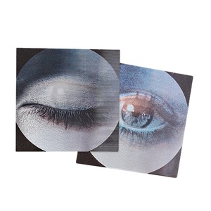 Carte postale à personnaliser, 85x55mm, 2 cartes de visite à changement d'images, 3d circulaire avec effet d'estampage à chaud - Product Image 1