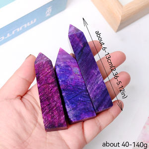 Groothandel Kristal Ambachtelijke Kristallen Punt Toverstaf Paarse Maansteen Punt Voor Decoratie - Product Image 2