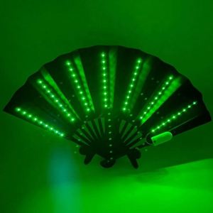 Abanicos de Mano de Bambú Grandes de 33 cm con Varillas de Bambú y Tela Blanca o Negra - Product Image 2