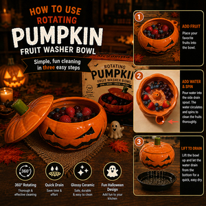 Nuevo Producto Transfronterizo: Cuenco de Cerámica con Diseño de Calabaza de Halloween y Espiral, Cuenco para Frutos Rojos, Cuenco para Frutas, Cuenco para Dulces, Gran Capacidad - Product Image 5