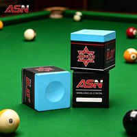 ASN WJQK-05 Craie de billard premium 22 mm, emballage en feuille d'argent, craie carrée pour queue de billard, haute friction, antidérapante