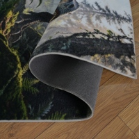 Polyester Faux Rabbit Fur Rug Printed Room Carpet Children Play Rugs Custom Designs Christmas Usage