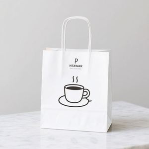 Bolsas de Papel Kraft Marrón Reciclado para Llevar Comida de Restaurante, Café y Comida para Llevar, Bolsas de Embalaje para Compras, Impresión Personalizada - Product Image 5