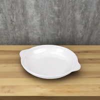 Assiette rectangulaire A5 en mélamine à double anse, aspect porcelaine japonaise, écologique, vaisselle pour enfants, en plastique avec poignées, ensembles d'assiettes