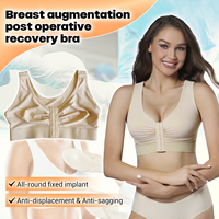 Soutien-Gorge de Compression Chirurgical Post-Opératoire à Fermeture Avant pour Femme, Correcteur de Posture, Haut Court Remontant, Grandes Tailles