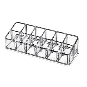 Boîte de rangement transparente pour rouges à lèvres à 12 compartiments, organisateur de bureau pour gloss et vernis à ongles - Product Image 1