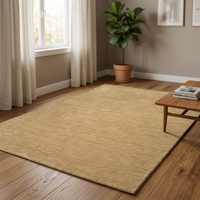 Tapis d'intérieur en laine fait main, imperméable, uni, tissé à la main, Gabbeh, réversible, lavable, adapté aux animaux domestiques, rectangulaire, pour salon