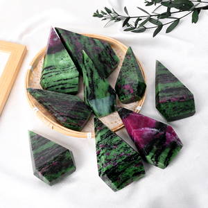 New Arrival Natural <strong>Stones</strong> and Healing Crystal <strong>Ruby</strong> Zoisite Flame-shaped Crystal Carvings Decorations - Product Image 4