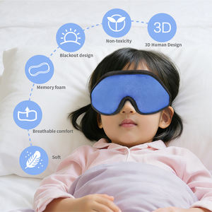 <span class=keywords><strong>Masque</strong></span> de <span class=keywords><strong>sommeil</strong></span> 3D pour enfants et adolescents, personnalisé en usine, <span class=keywords><strong>fantaisie</strong></span>, avec contour 3D, dessin animé, sangle élastique et logo brodé - Product Image 2