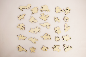 Rompecabezas de Madera Educativo con Forma de Pastel, Rompecabezas de Madera Irregular Cortado con Láser <span class=keywords><strong>Personalizado</strong></span> para Adultos, Regalo de Rompecabezas 3D DIY - Product Image 5