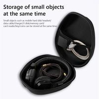 Étui de transport EVA grande capacité pour casque sans fil, étanche, antichoc, résistant à l'eau, sac pour écouteurs, boîte de rangement rigide en EVA