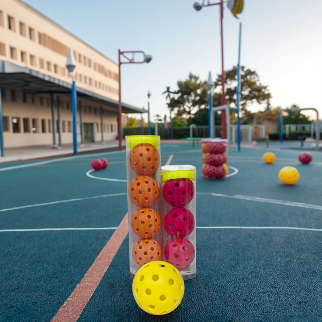 High Quality 40-Hole Plastic Pickleball Balls Customizable Logo for Indoor & Outdoor Training Entertainment for Children