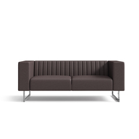 Canapé de bureau moderne rembourré en gros d'usine, ensemble avec cadre en bois massif, mousse haute densité, tissu PU, pour réception commerciale et hôtelière
