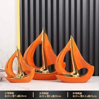 Ornement de yacht, bateau à voile en céramique blanc fait main, style nordique moderne et luxueux, décoration créative pour le bureau et la maison, Noël