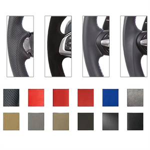 พวงมาลัยปลอมพร้อมตะเข็บสีแดงอุปกรณ์แต่งรถสำหรับ Volkswagen VW <span class=keywords><strong>Golf</strong></span> MK6 GTI <span class=keywords><strong>R</strong></span> <span class=keywords><strong>Scirocco</strong></span> <span class=keywords><strong>R</strong></span> <span class=keywords><strong>line</strong></span> - Product Image 4