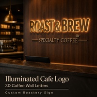 Lettres en relief 3D personnalisées rétroéclairées par LED, transformateur étanche IP65, contrôlées par Bluetooth et Google Assistant, signalétique pour bars, bureaux/boutiques
