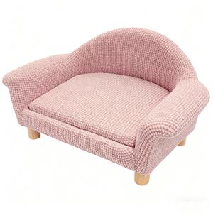 Sofá cama para mascotas resistente a la intemperie Rosa clásico moderno para perros con espuma de memoria extraíble y algodón - Product Image 5