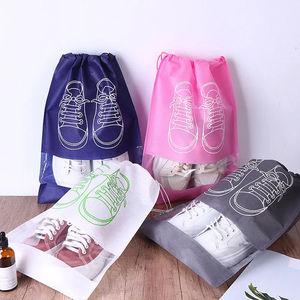 Sac de rangement pour chaussures en non-tissé avec cordon de serrage, sac de voyage pratique, housse de protection anti-poussière pour chaussures domestiques - Product Image 2