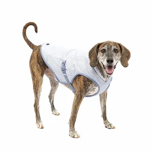 豪華な調整可能な蒸発通気性メッシュ反射冷却犬の服落ち着いたスポーツアイスハーネスブランク犬の冷却ベスト