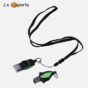 Seedless Plastic Soccer Basketball Árbitro Sports Big Sound Dolphin Plain Whistle Lanyard com logotipo