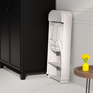 Silla Plegable con Patas de Plástico y Metal, Mueble de Oficina Plegable, Diseño Minimalista para Hogar, Oficina, Reuniones y Capacitación - Product Image 2