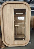 Promotion : Sauna extérieur intelligent en cèdre rouge ou hemlock, pour 1 à 2 personnes, avec poêle intégré