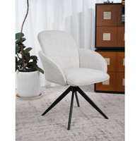 Beliebter Moderner Stahl-Drehstuhl mit Rückenlehne und Ergonomischem Design für Wohnzimmer, Hotels und Wohnmöbel