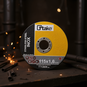 Ttake <b>Grinding</b> <b>Wheel</b> 115x1.6 Stainless Steel Cut Flat Abrasive Made In Italy - Product Image 3