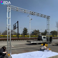 LEDA Eventos y Fiestas, Decoración para Eventos, Cortina de Tela Grande para Exteriores, Fondo Metálico Ajustable en Altura para Bodas