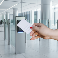 Carte de visite numérique noire personnalisée pour accès sécurisé aux locaux, en PVC, prix usine, vente en gros, avec code QR magnétique, RFID, NFC, entrée sans clé