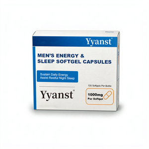 Capsules de Gélules Molles Énergie & Sommeil pour Hommes 1000mg 120 unités – Soutien Énergétique Quotidien et Nuit Réparatrice – Complément Alimentaire Herbal OEM - Product Image 1