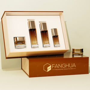 Pot cosmétique personnalisé, ensemble de pots en verre de luxe, pot pour soins de la peau, flacon en verre, flacon pour lotion - Product Image 1