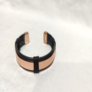 Premium Quality Personalized Adjustable Cuff <b>Bracelet</b> Pu Leather & <b>Copper</b> Bangle <b>Men</b> Jewelry <b>Bracelets</b> From India - Product Image 2
