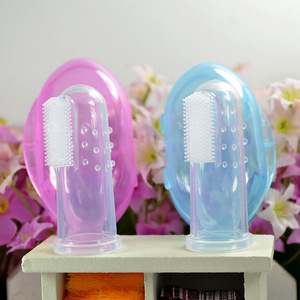 <span class=keywords><strong>Brosse</strong></span> à dents pour bébé en silicone réutilisable en gros, <span class=keywords><strong>brosse</strong></span> à doigts en silicone avec boîte en plastique - Product Image 6