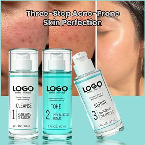 OEM/ODM – Trio 3 Pièces Doux pour Peaux Sensibles : Nettoyant Anti-Acné, Réparateur et Atténuateur de Marques, Non Irritant, Élimine les Cellules Mortes et les Imperfections - Product Image 5