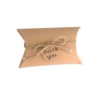 Emballage de boîte à oreiller en papier kraft Boîtes personnalisées Boîte à bonbons en carton