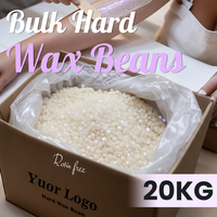 20 kg de cire dure en perles, sans colophane, couleur Violet Perle et Crème Ivoire, en carton, pour salons de beauté, vente en gros, OEM
