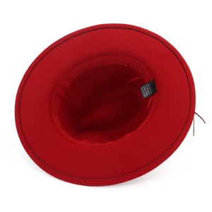 Sombrero de lana de dos tonos para hombre y mujer, Fedora plana de ala ancha, de diseñador, Unisex, <span class=keywords><strong>2022</strong></span> - Product Image 6