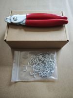 Pince à anneaux en acier manuelle de type C avec surface noire pour la fermeture de saucisses DIY et la personnalisation OEM